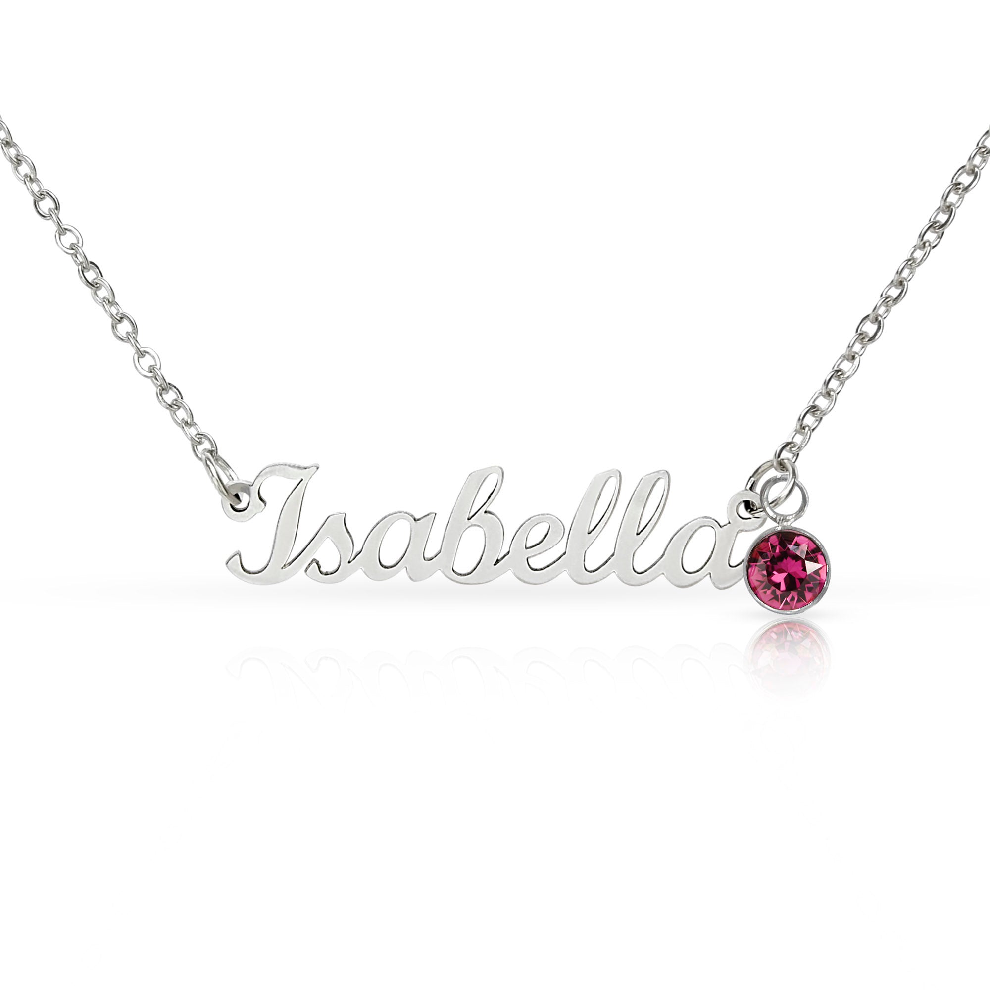 Custom Name Necklace with Birthstone Charm – Personalised Gift for Her