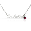 Custom Name Necklace with Birthstone Charm – Personalised Gift for Her