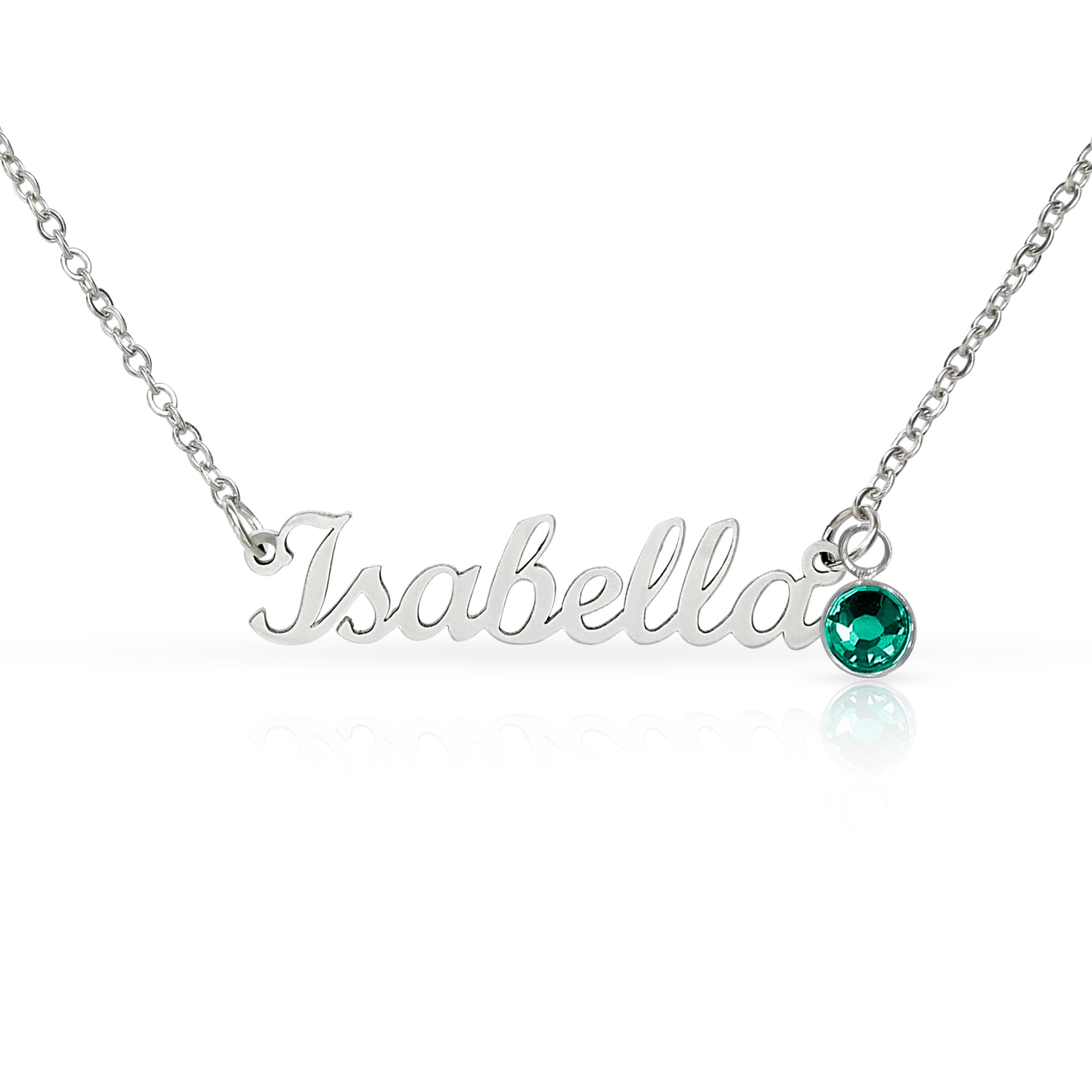 Custom Name Necklace with Birthstone Charm – Personalised Gift for Her