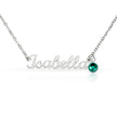Custom Name Necklace with Birthstone Charm – Personalised Gift for Her