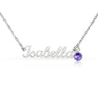 Custom Name Necklace with Birthstone Charm – Personalised Gift for Her