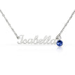 Custom Name Necklace with Birthstone Charm – Personalised Gift for Her
