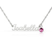 Custom Name Necklace with Birthstone Charm – Personalised Gift for Her
