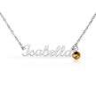Custom Name Necklace with Birthstone Charm – Personalised Gift for Her