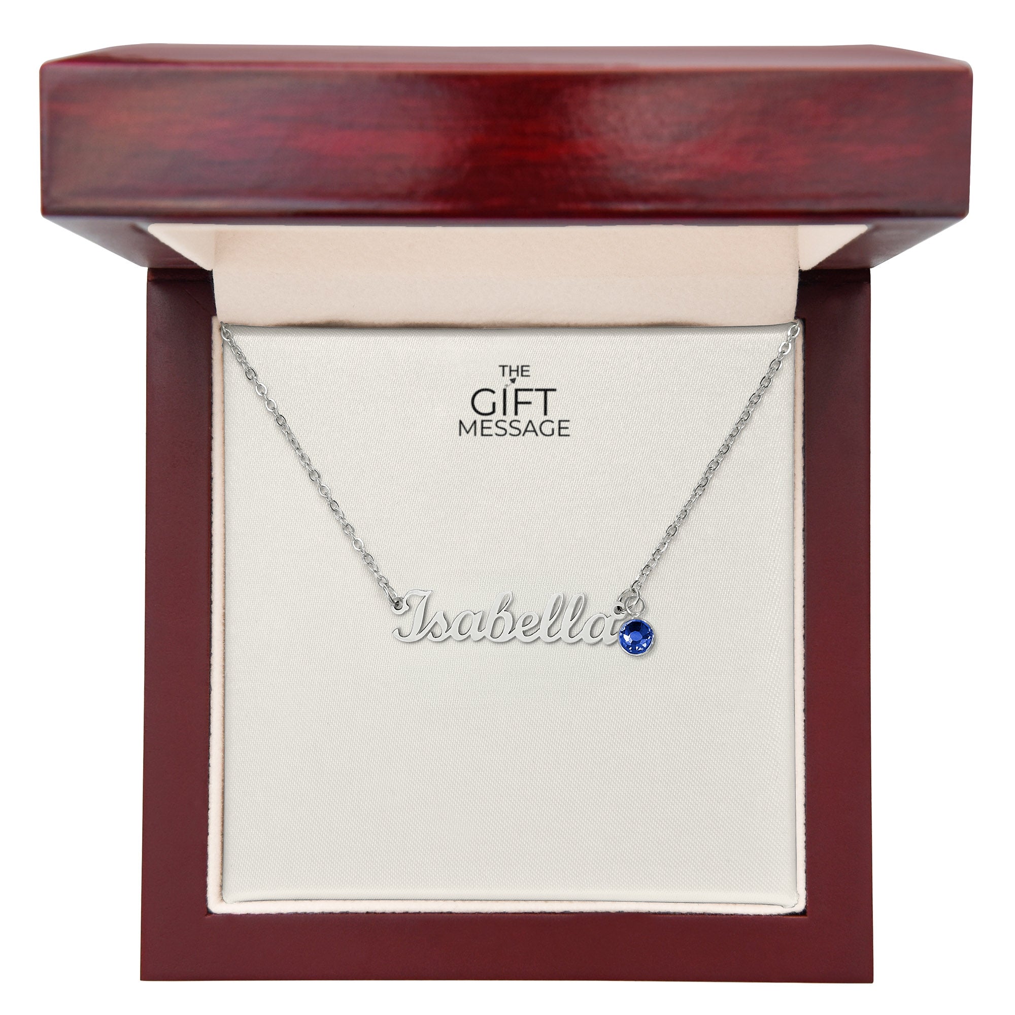 Custom Name Necklace with Birthstone Charm – Personalised Gift for Her