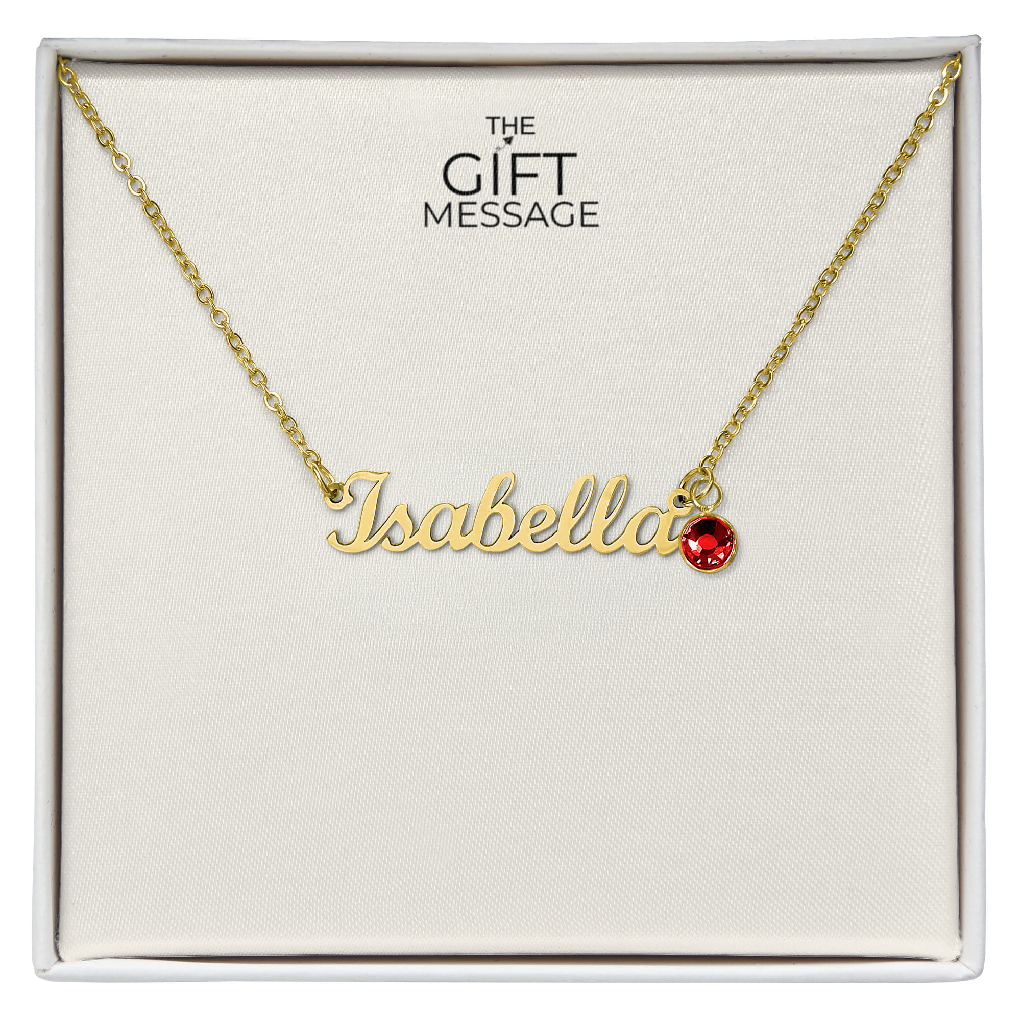Custom Name Necklace with Birthstone Charm – Personalised Gift for Her
