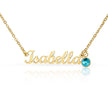 Custom Name Necklace with Birthstone Charm – Personalised Gift for Her
