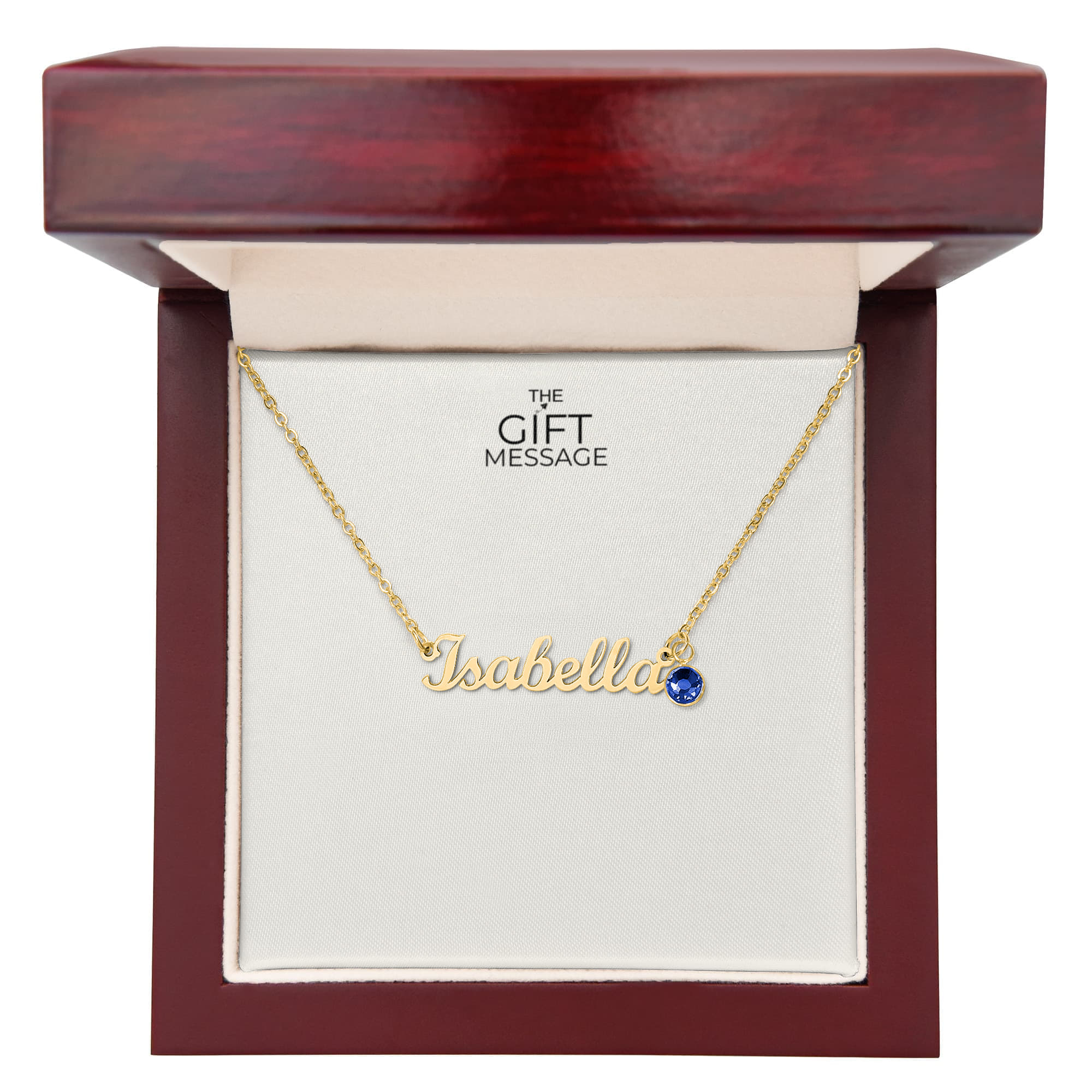 Custom Name Necklace with Birthstone Charm – Personalised Gift for Her