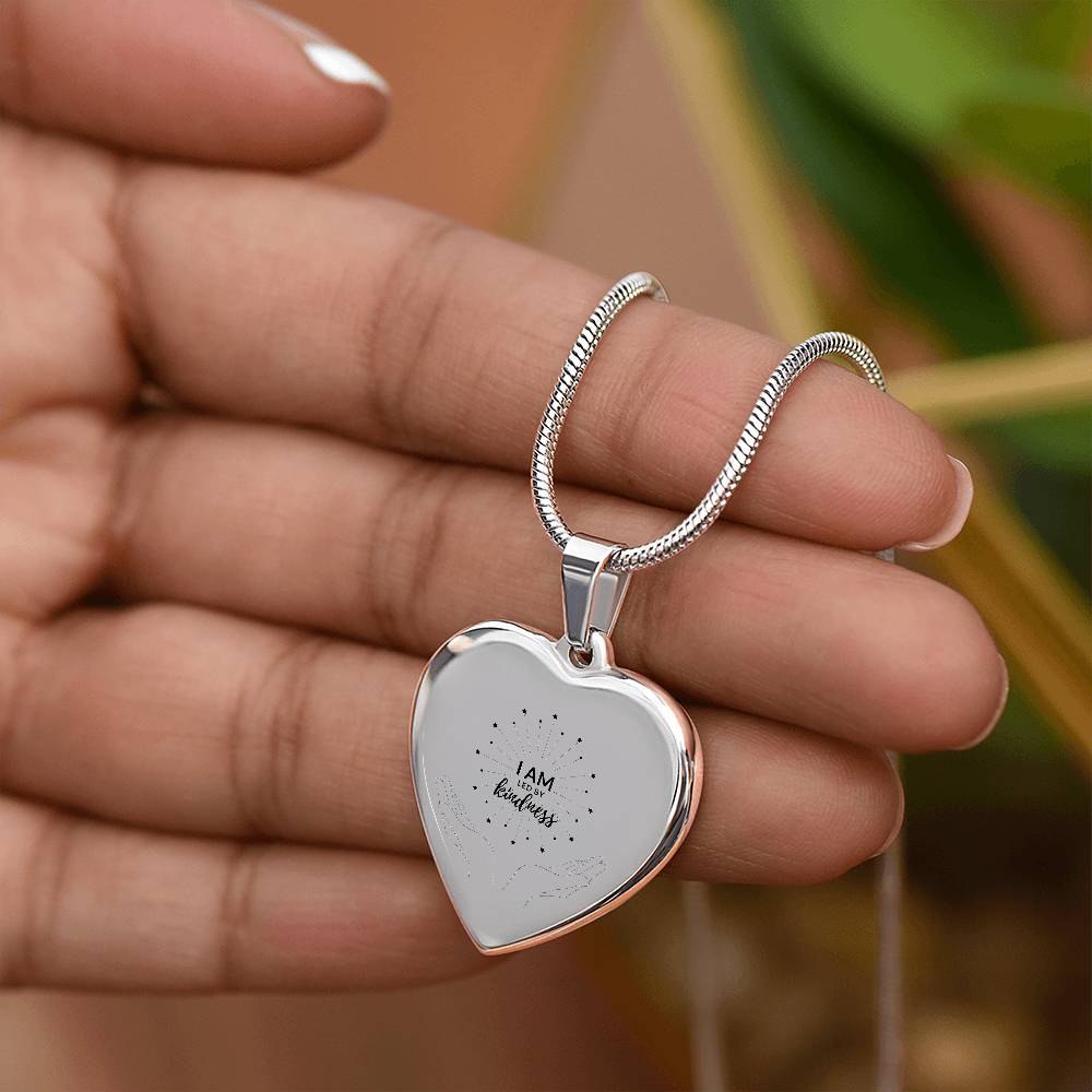 I am led by Kindness Silver Affirmation Necklace