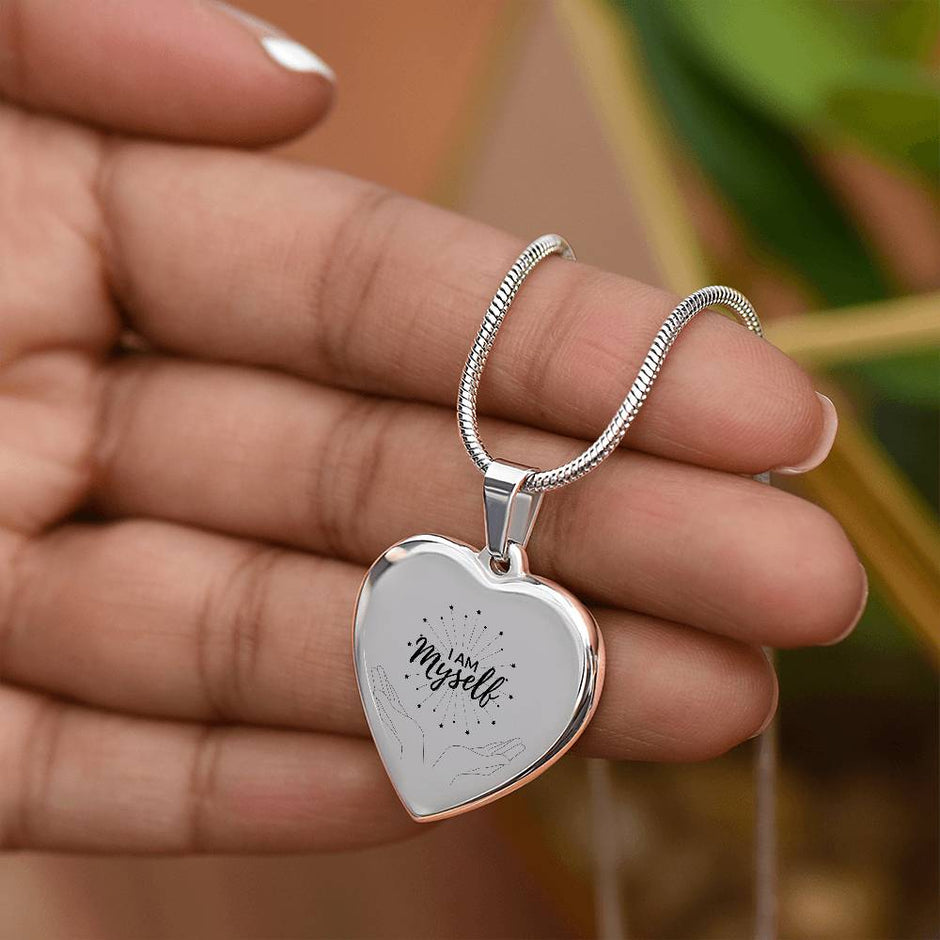 I am Myself, Silver  Affirmation Necklace