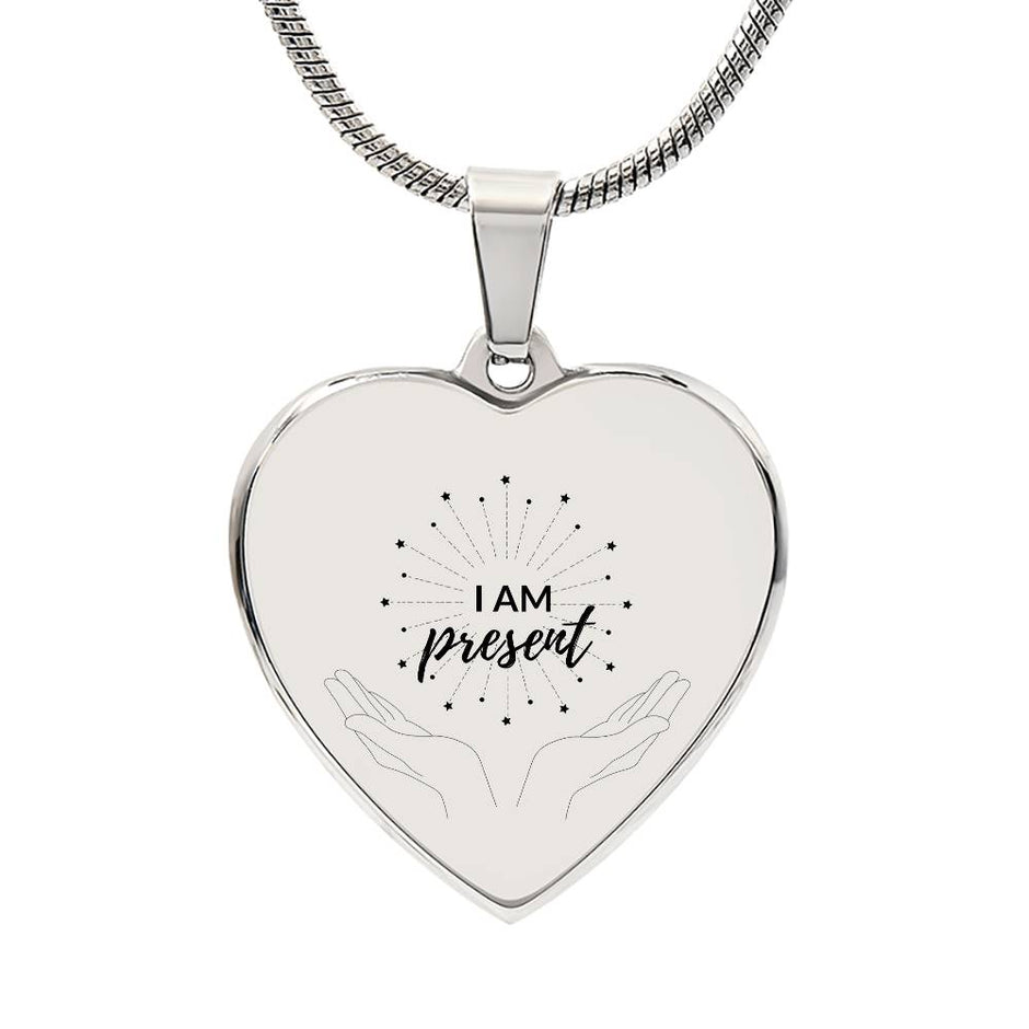 I am present Gold Affirmation necklace