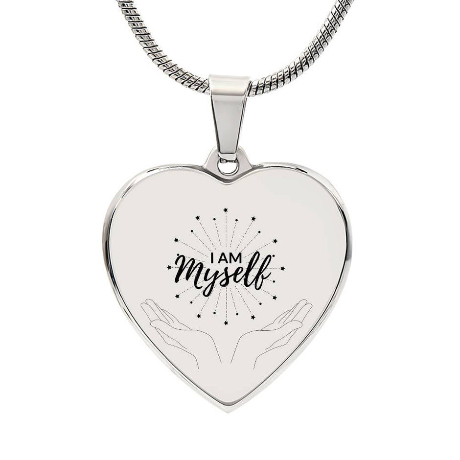 I am Myself, Silver  Affirmation Necklace