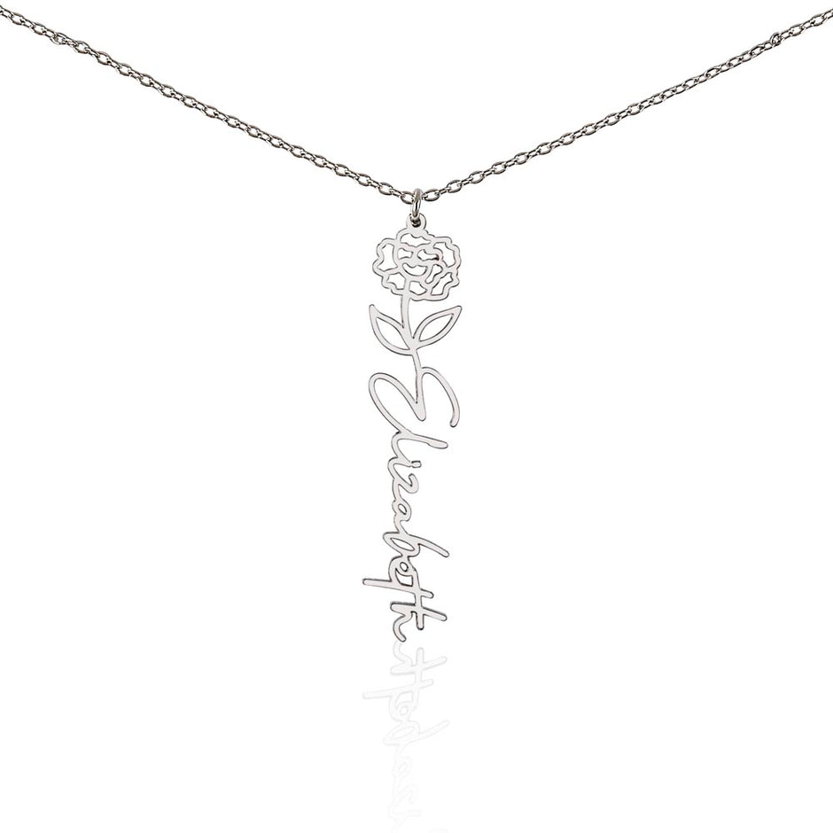 Birth month Celestial Name Necklace (Silver)