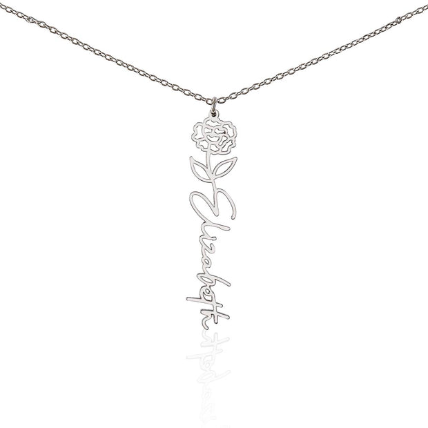 Birth month Celestial Name Necklace (Silver)