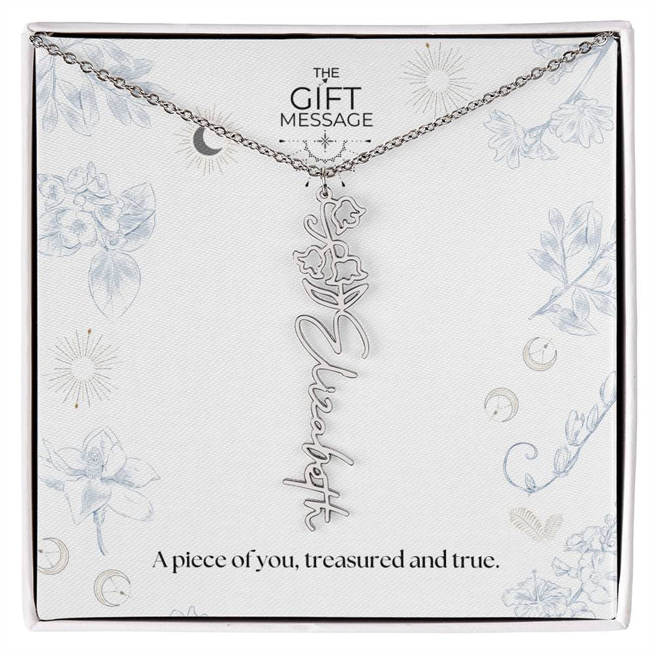 Birth month Celestial Name Necklace (Silver)