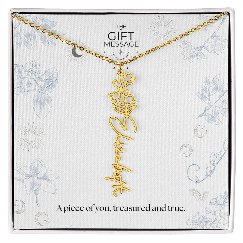 Birth month Celestial Name Necklace (Silver)