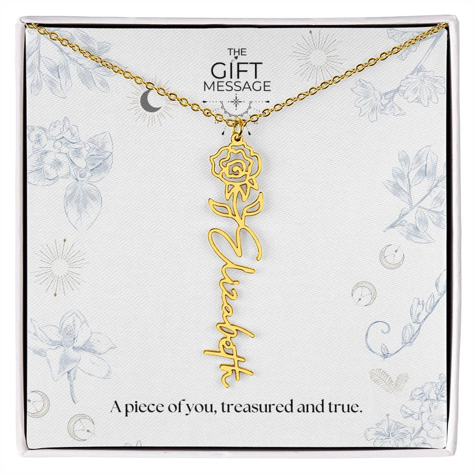 Birth month Celestial Name Necklace (Silver)