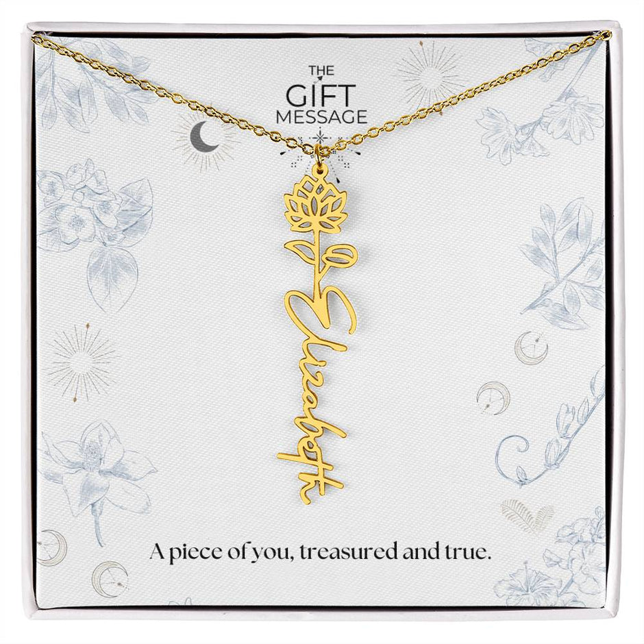 Birth month Celestial Name Necklace (Silver)