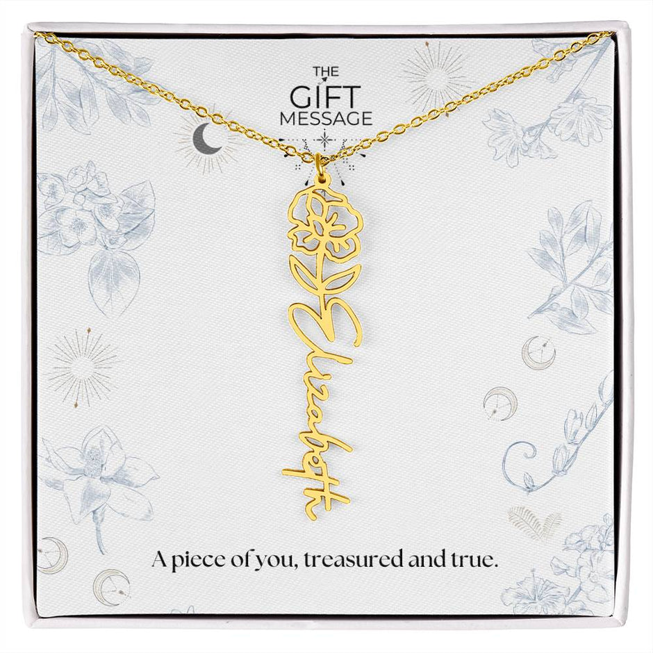 Birth month Celestial Name Necklace (Silver)