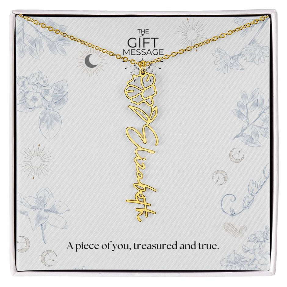 Birth month Celestial Name Necklace (Silver)