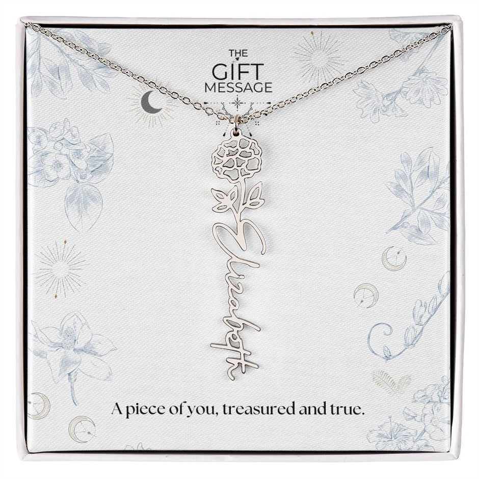 Birth month Celestial Name Necklace (Silver)