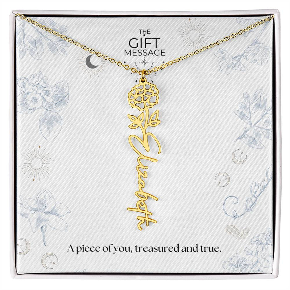 Birth month Celestial Name Necklace (Silver)