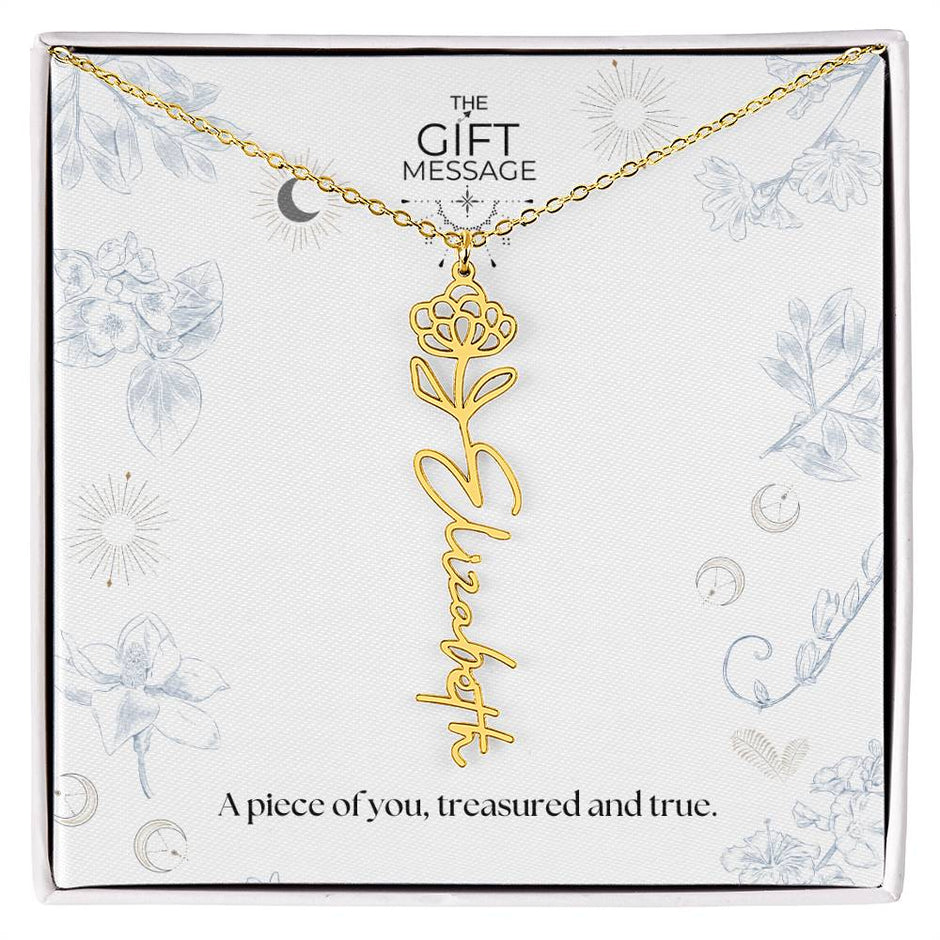 Birth month Celestial Name Necklace (Silver)