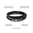 Valentines day Mens Engraved bracelet