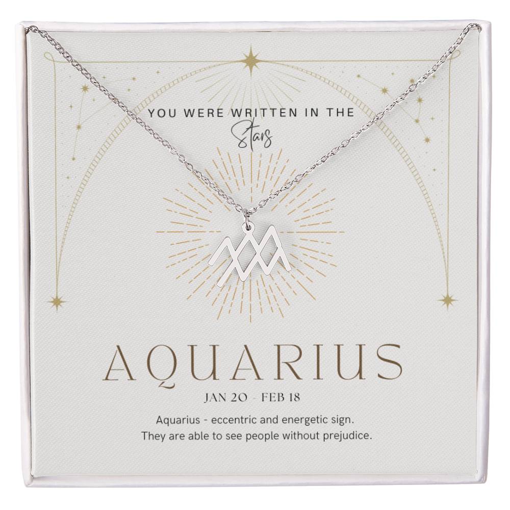 Aquarius Zodiac Necklace