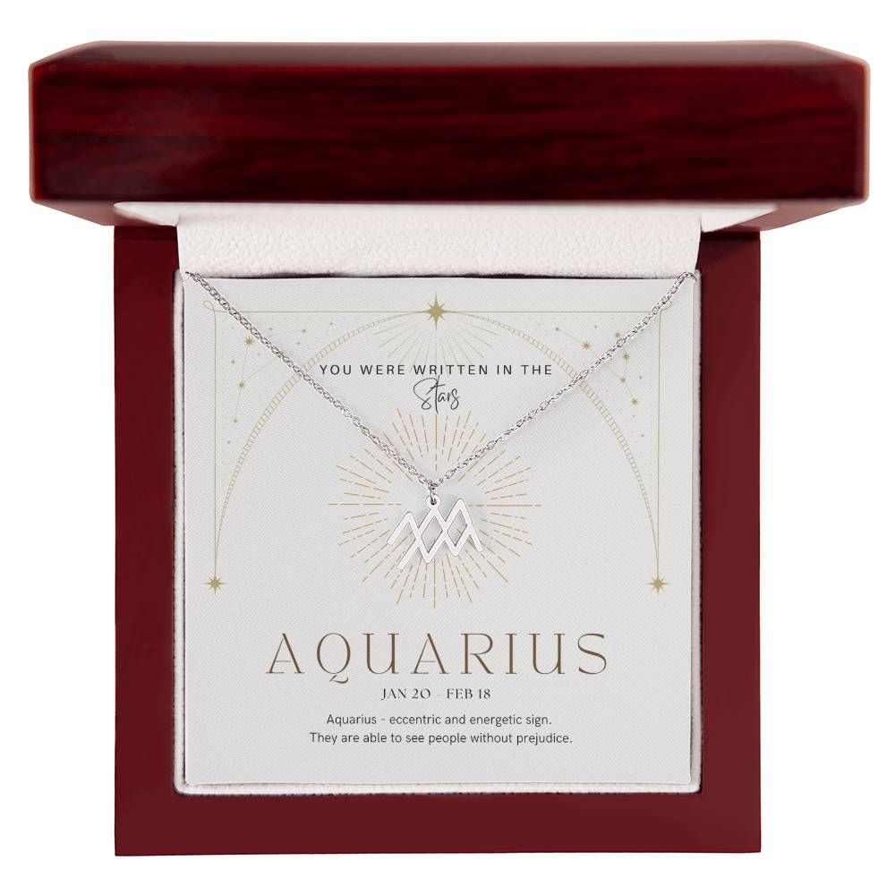 Aquarius Zodiac Necklace