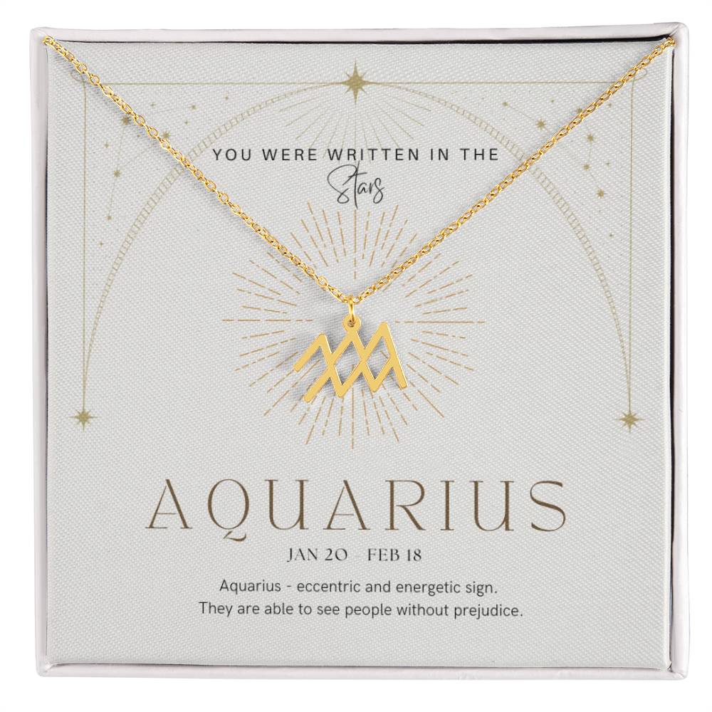 Aquarius Zodiac Necklace