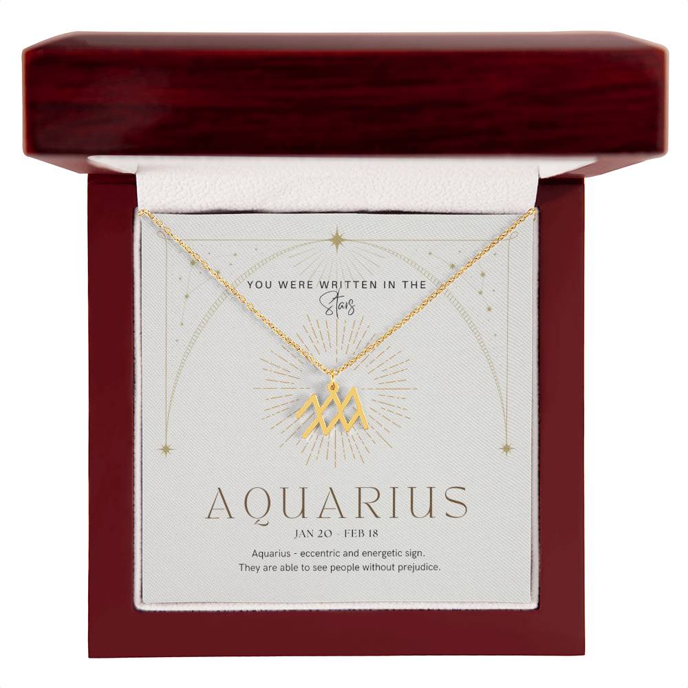 Aquarius Zodiac Necklace