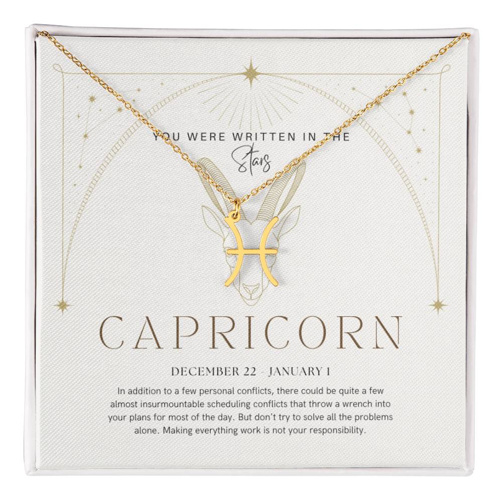 Capricorn Zodiac Necklace