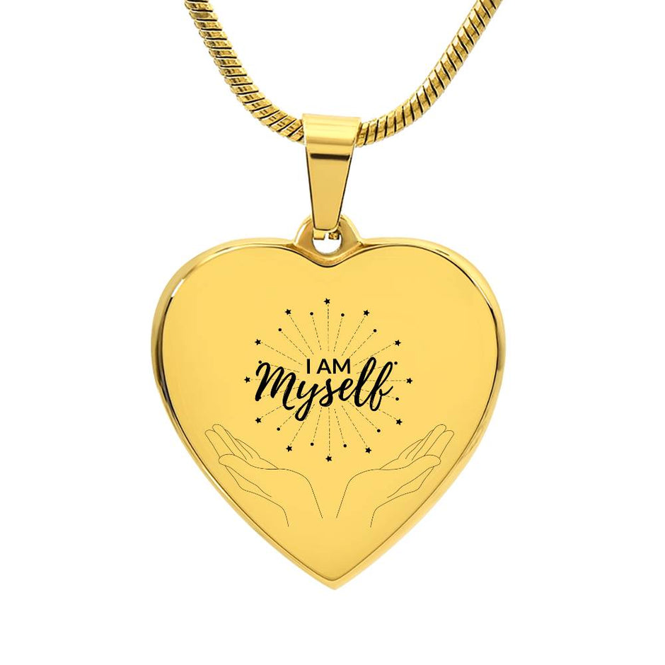 I am Myself, Silver  Affirmation Necklace