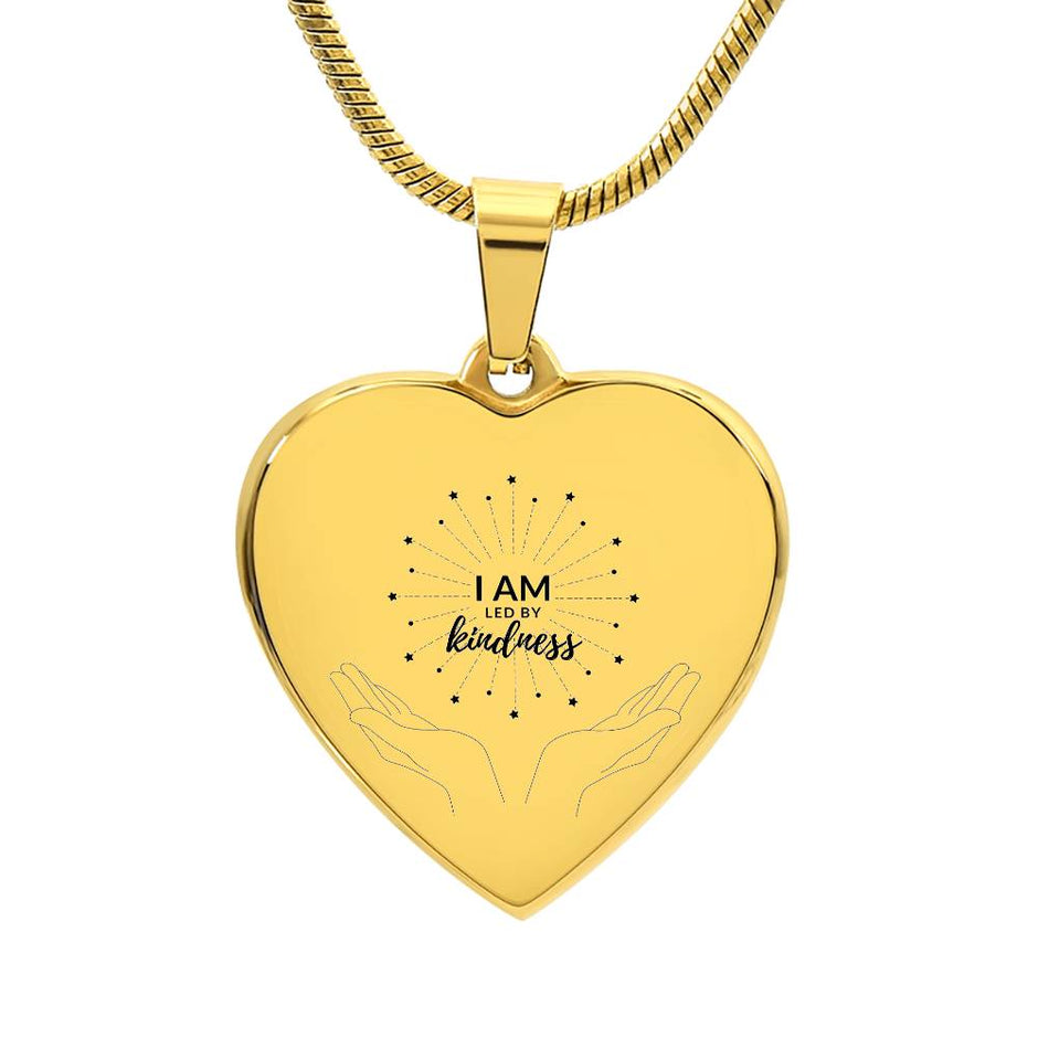 I am led by Kindness Silver Affirmation Necklace