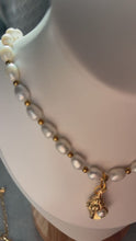 Load and play video in Gallery viewer, Aphrodite freshwater Pearl Shell Charm Choker Necklace
