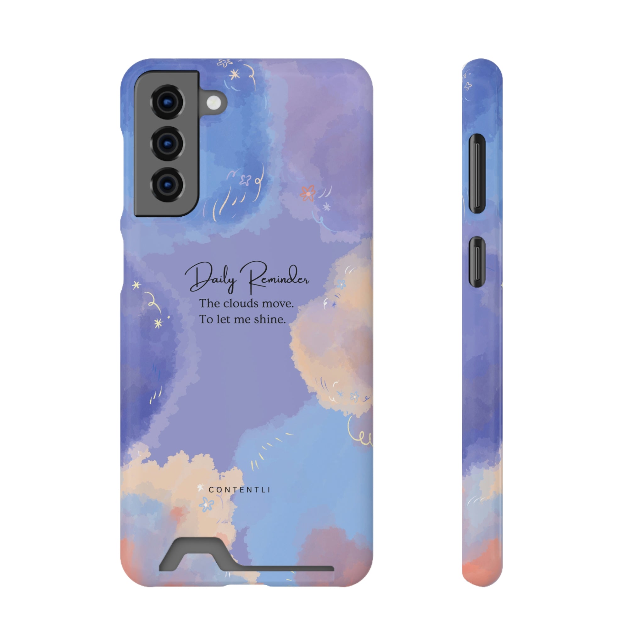 Self belief Mantra Cloud Phone Case With Card Holder