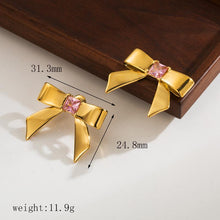 Load image into Gallery viewer, Trixie Bow earrings and necklace
