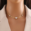 Pearlite Heart Necklace and earrings set