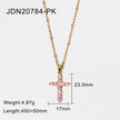 Precious Pink Cross Necklace