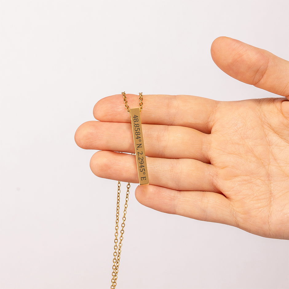 Amazing girlfriend star coordinates bar necklace4