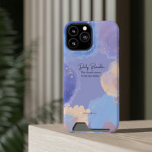 Load image into Gallery viewer, Mantra Self belief Cloud Phone Case With Card Holder
