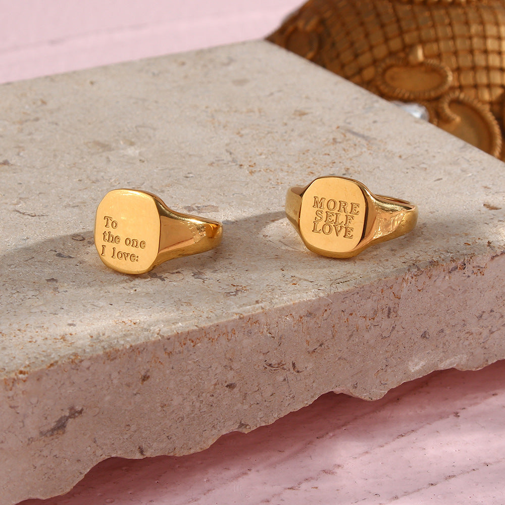 Soulful Script Rings