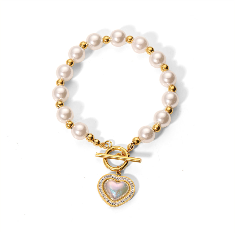 Madge Pearl T-bar Bracelet
