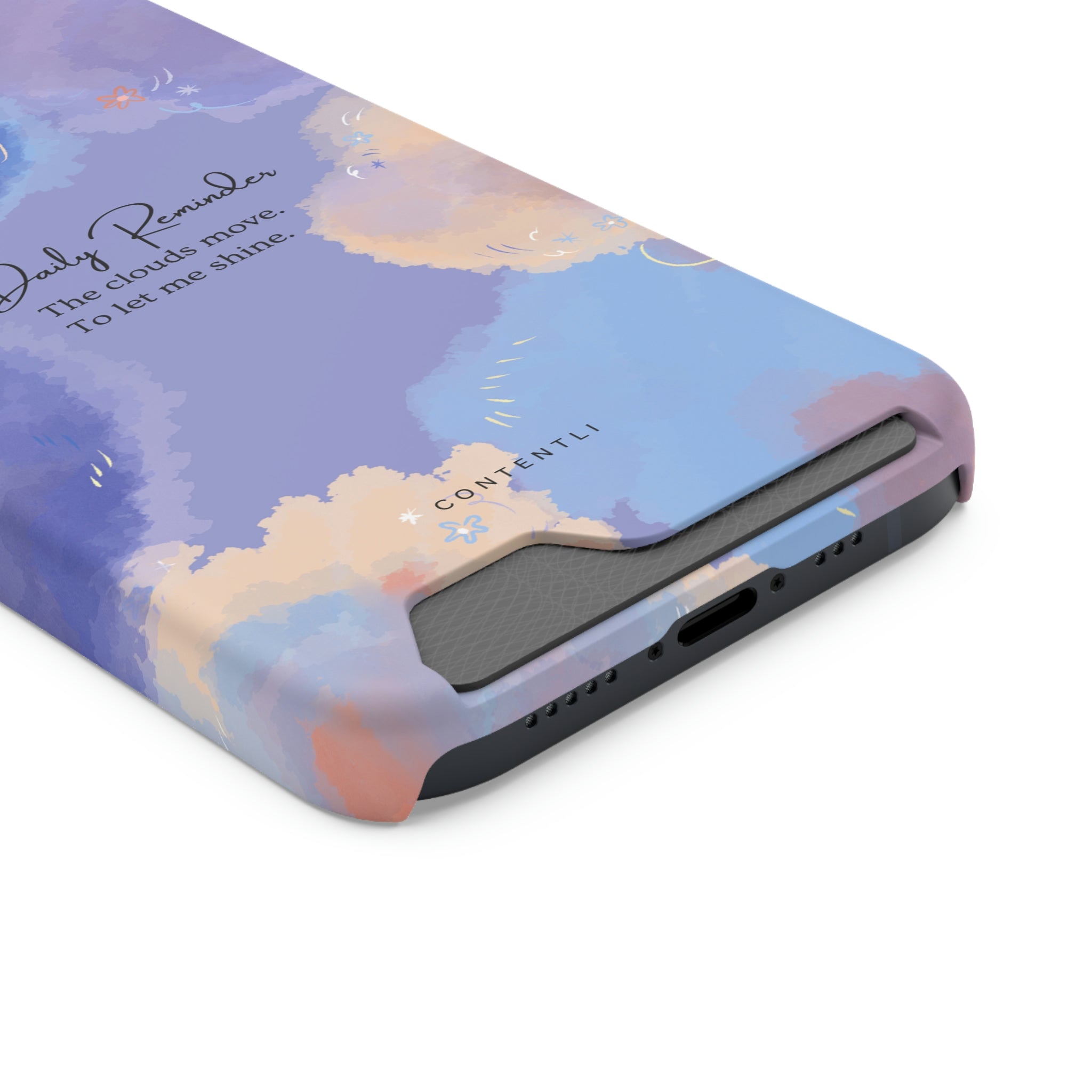 Self belief Mantra Cloud Phone Case With Card Holder