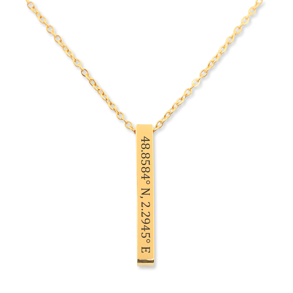 Amazing girlfriend star coordinates bar necklace1