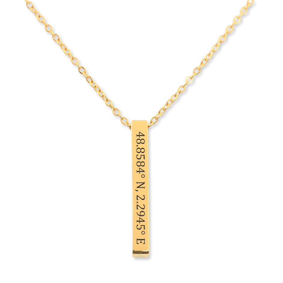 Amazing girlfriend star coordinates bar necklace1