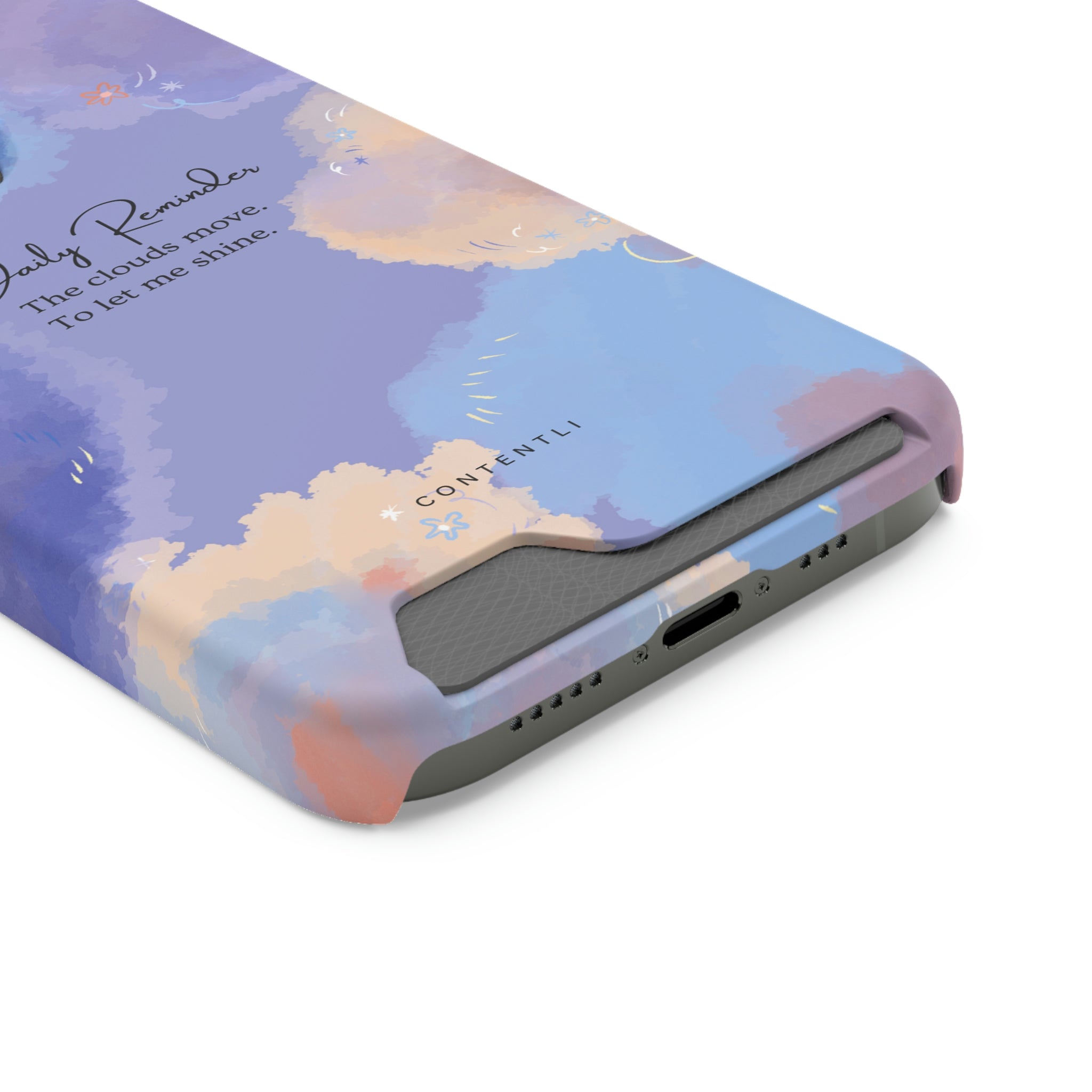 Self belief Mantra Cloud Phone Case With Card Holder