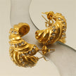 René Retro Gold Huggie earrings