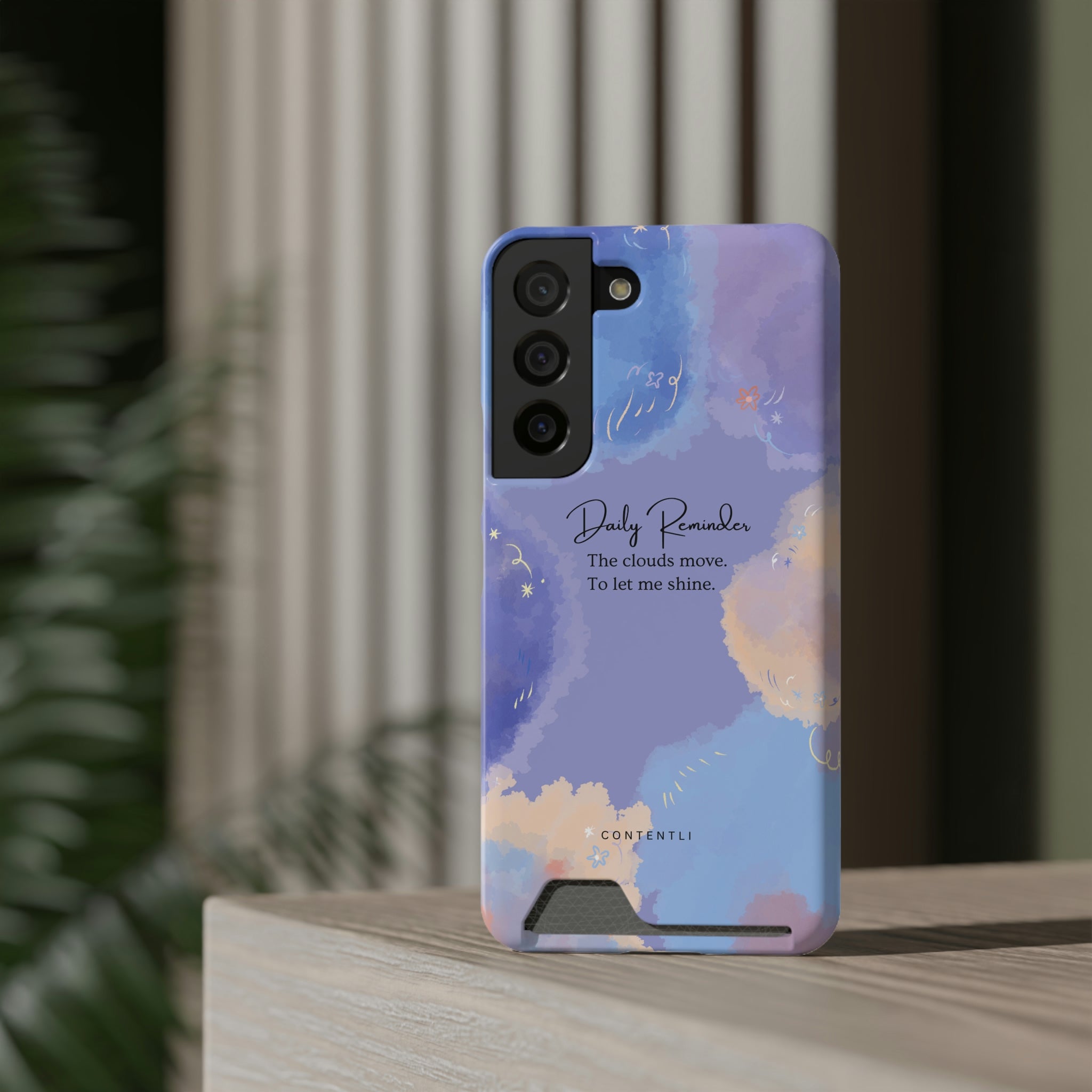 Self belief Mantra Cloud Phone Case With Card Holder